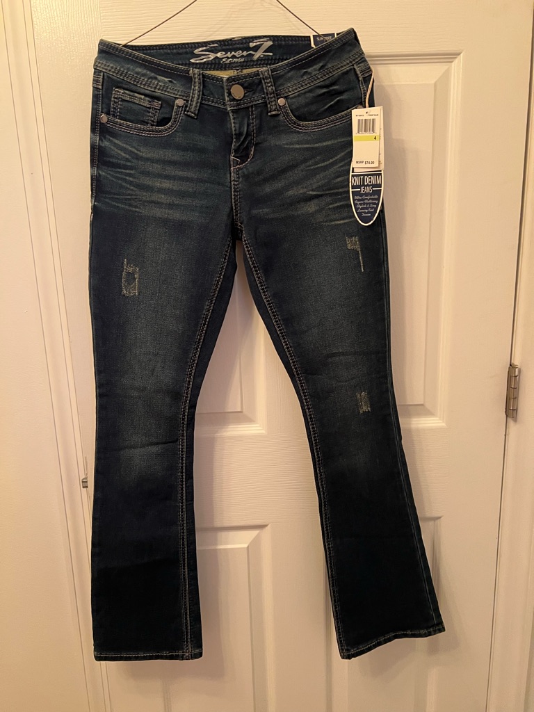 Seven7 Dark Indigo Bootcut Stretch Jeans